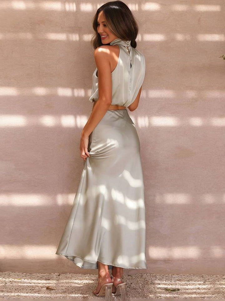 Conjunto de Dos Piezas para Invitada de Boda de Verano en Rosa 8