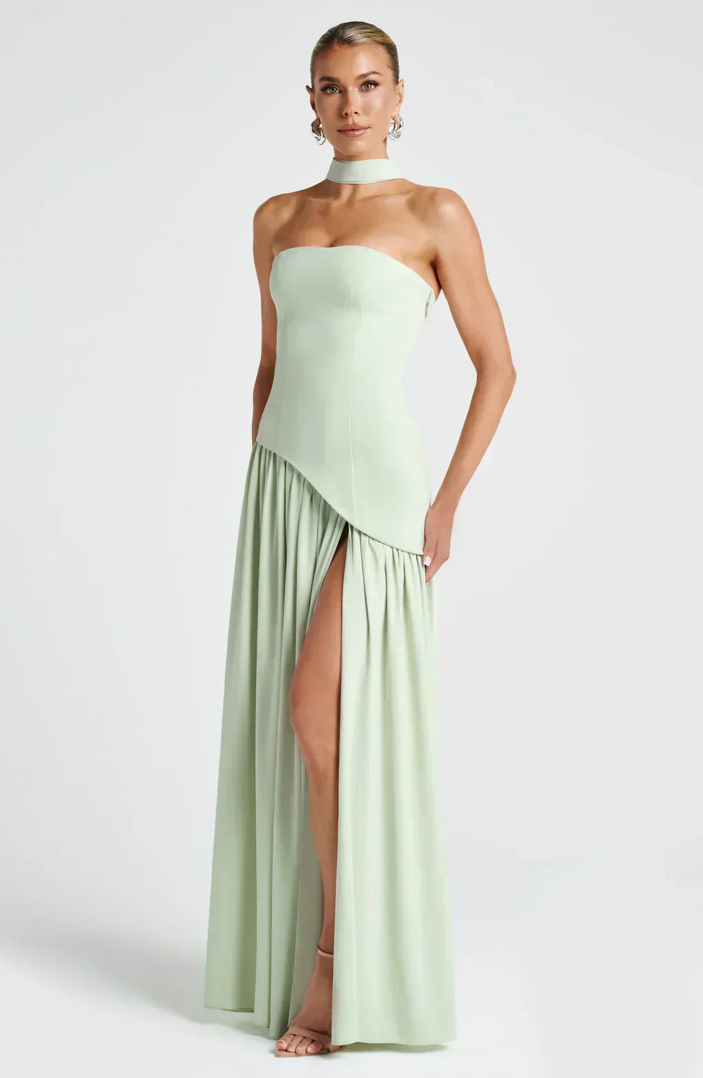 Damen Asymmetrisches Maxi Kleid für en Verde 2