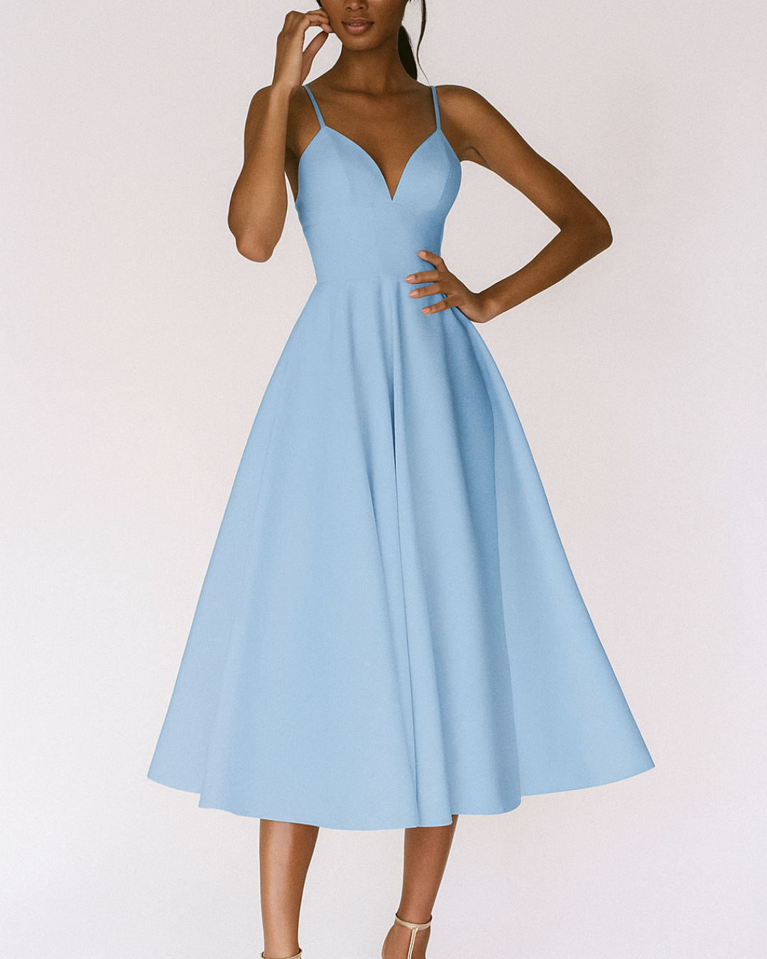 Damen Träger Midi Kleid für en Azul