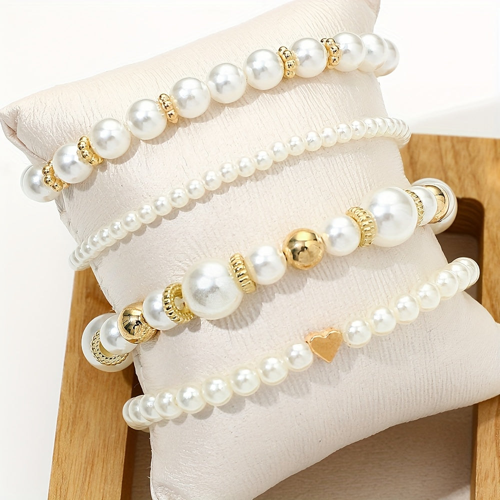 Conjunto de Pulseras de Corazón Elegantes