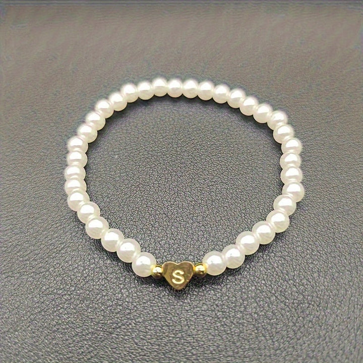 Pulsera de Iniciales de Corazón A-Z Elegante