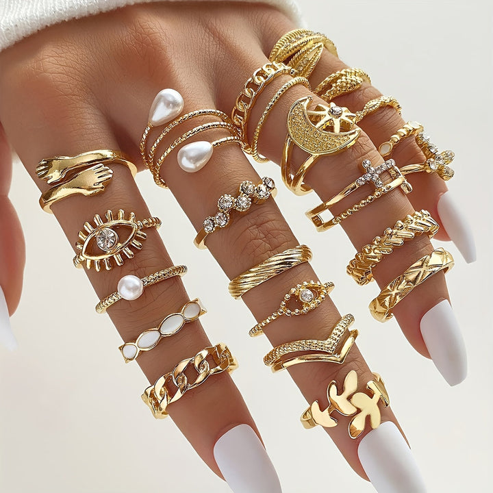 Conjunto de Anillos Vintage Mix und Match