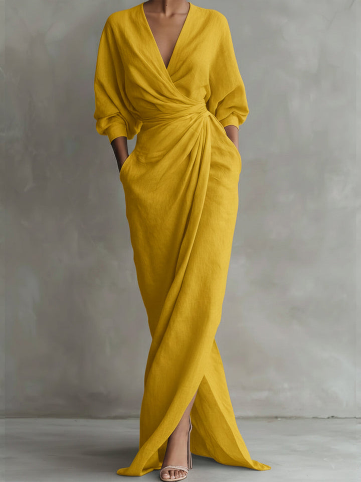 Elegante Vestido de Otoño en Amarillo