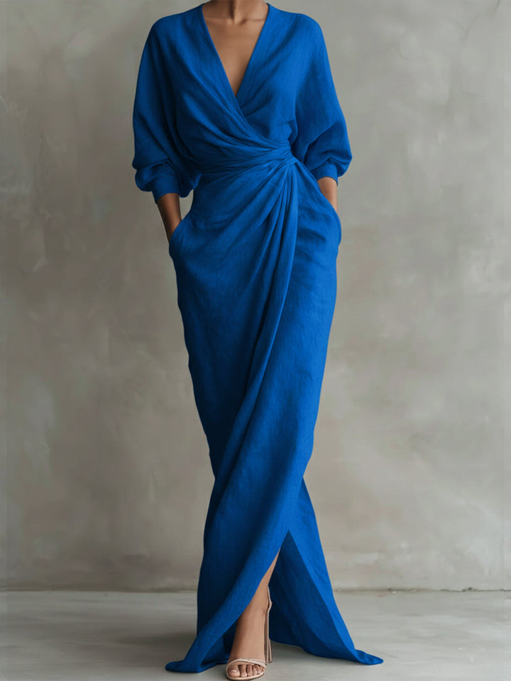 Elegante Vestido de Otoño en Azul