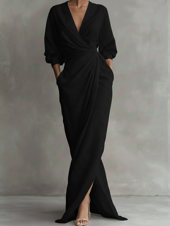 Elegante Vestido de Otoño en Negro
