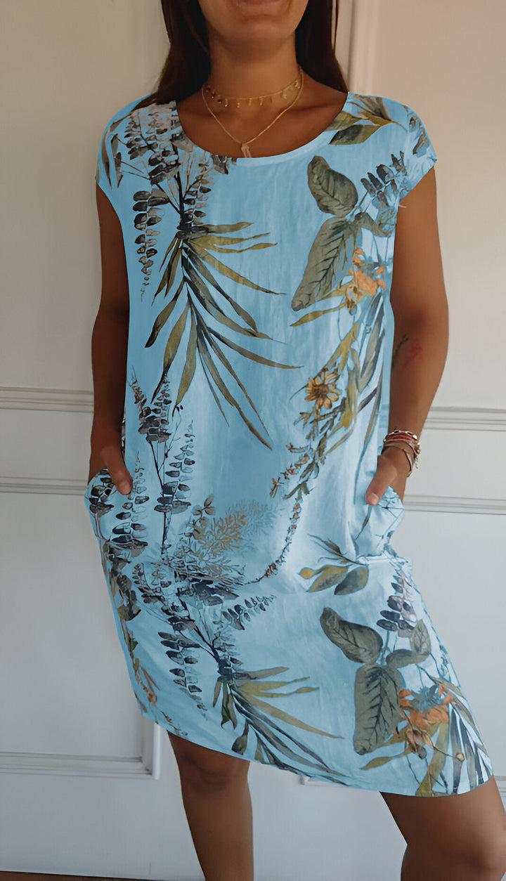 Elegante Vestido de Verano Maxi en Azul claro
