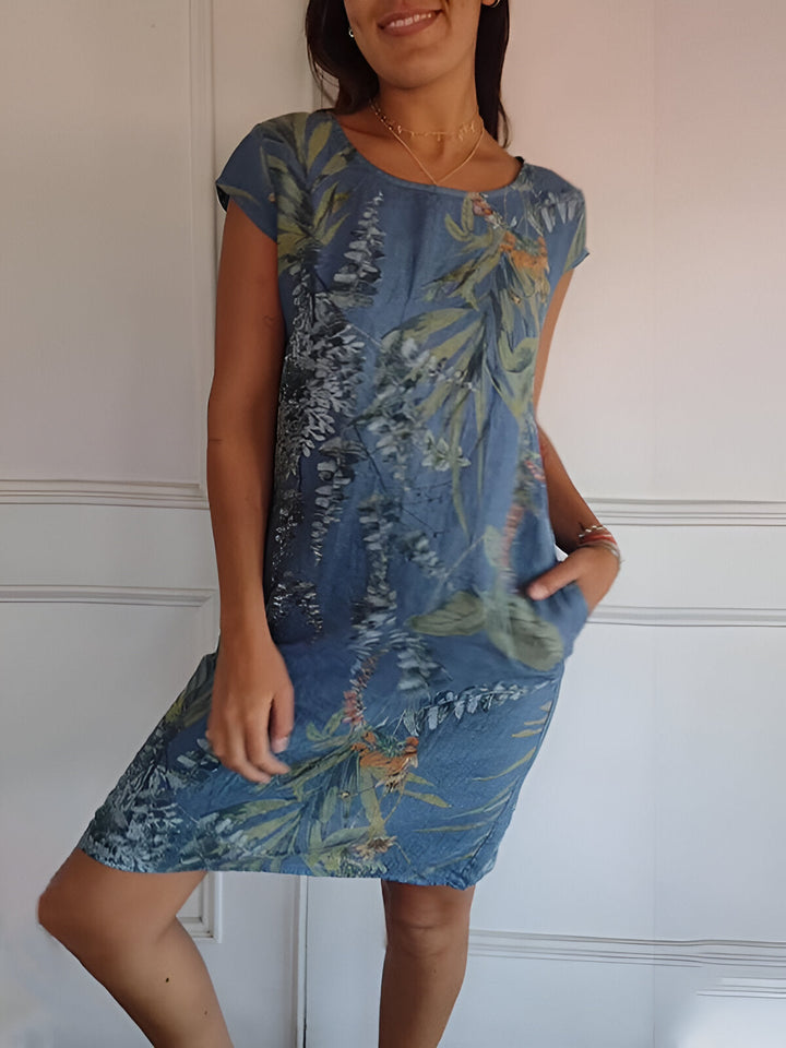 Elegante Vestido de Verano Maxi en Azul