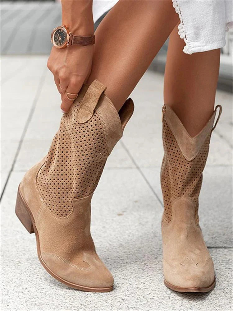Elegantes Botas Bajas para Mujer en Marrón