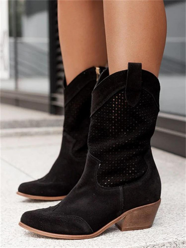Elegantes Botas Bajas para Mujer en Negro