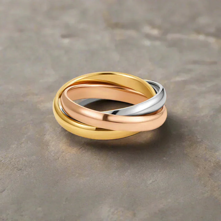 Trinity Verschlungener Anillo Color oro y Color plata