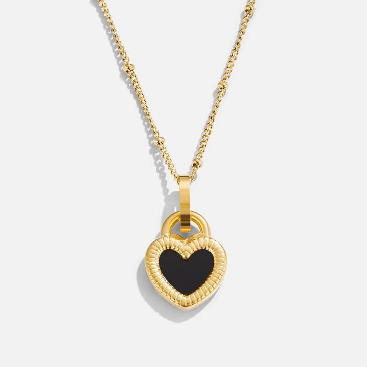 Collar de corazón reversible