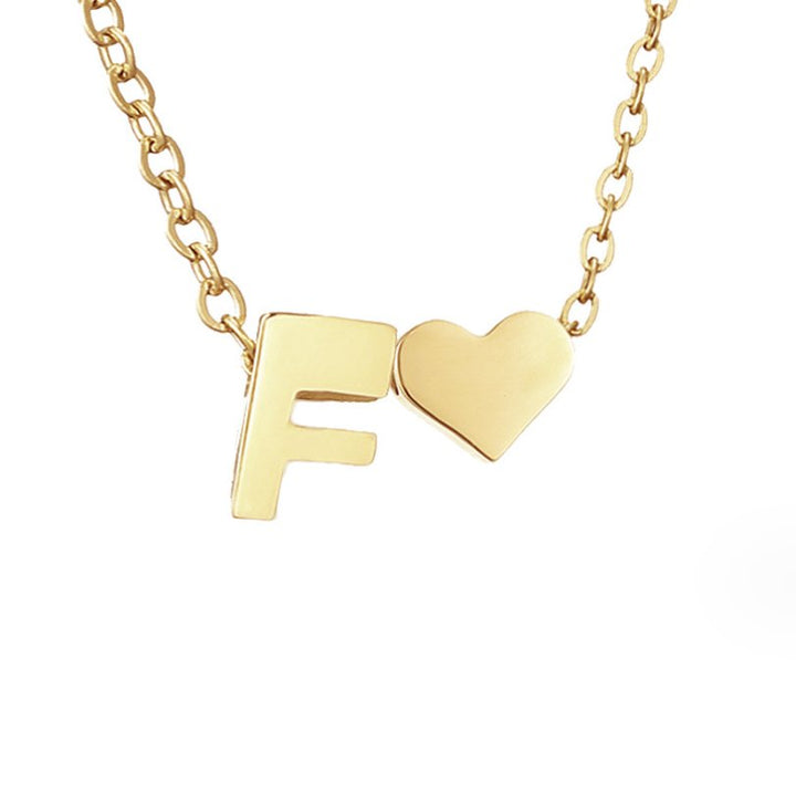 Collar de Iniciales Atemporales con Charm de Corazón