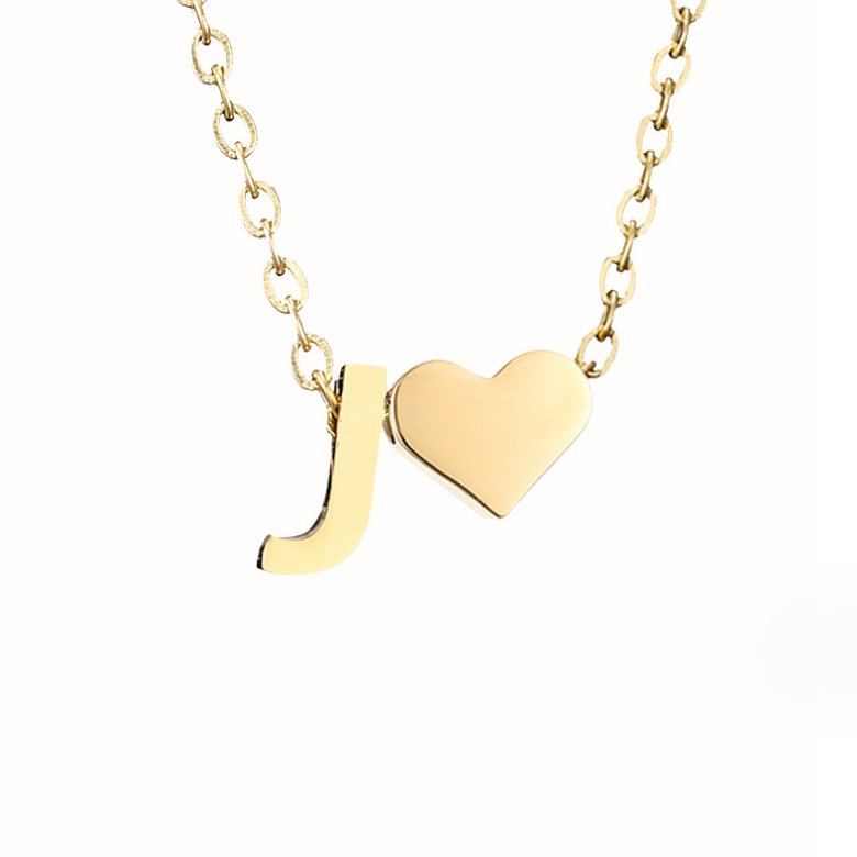 Collar de Iniciales Atemporales con Charm de Corazón