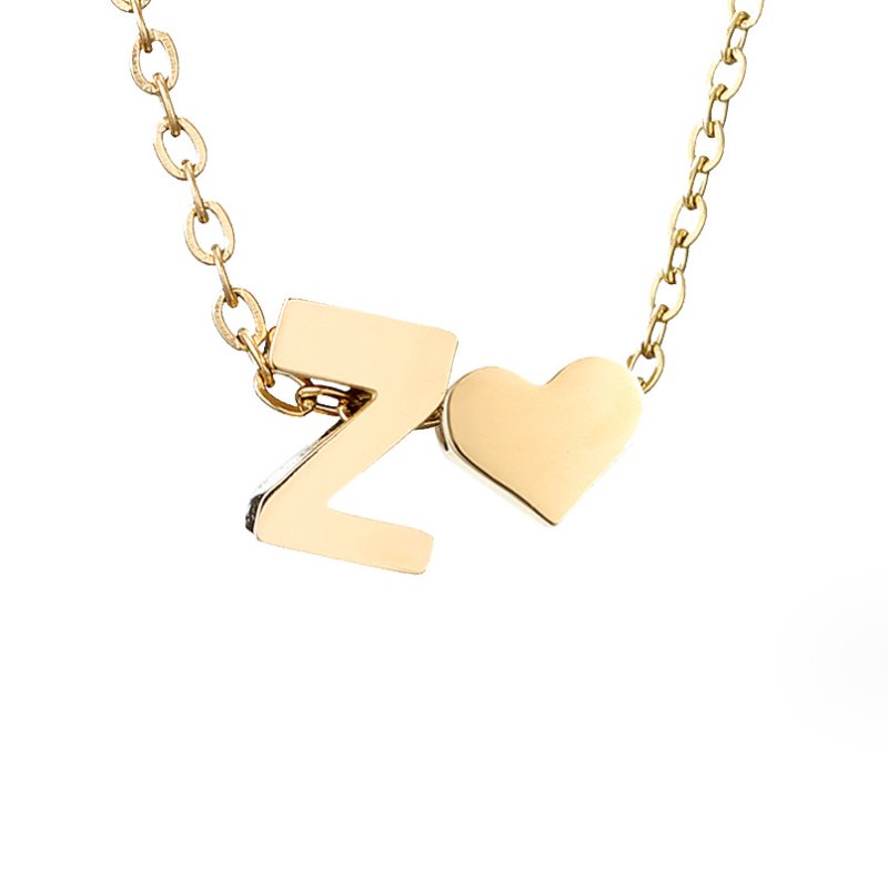 Collar de Iniciales Atemporales con Charm de Corazón