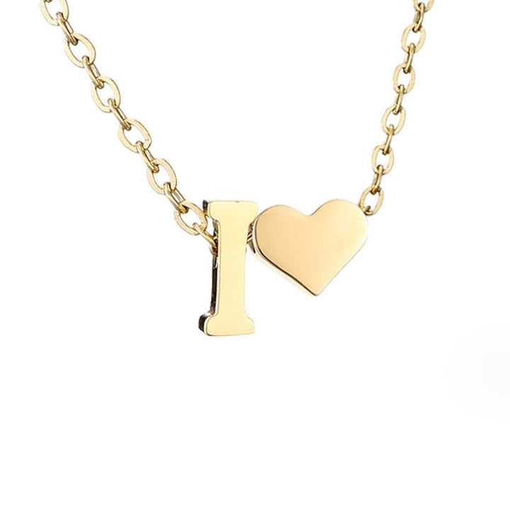 Collar de Iniciales Atemporales con Charm de Corazón