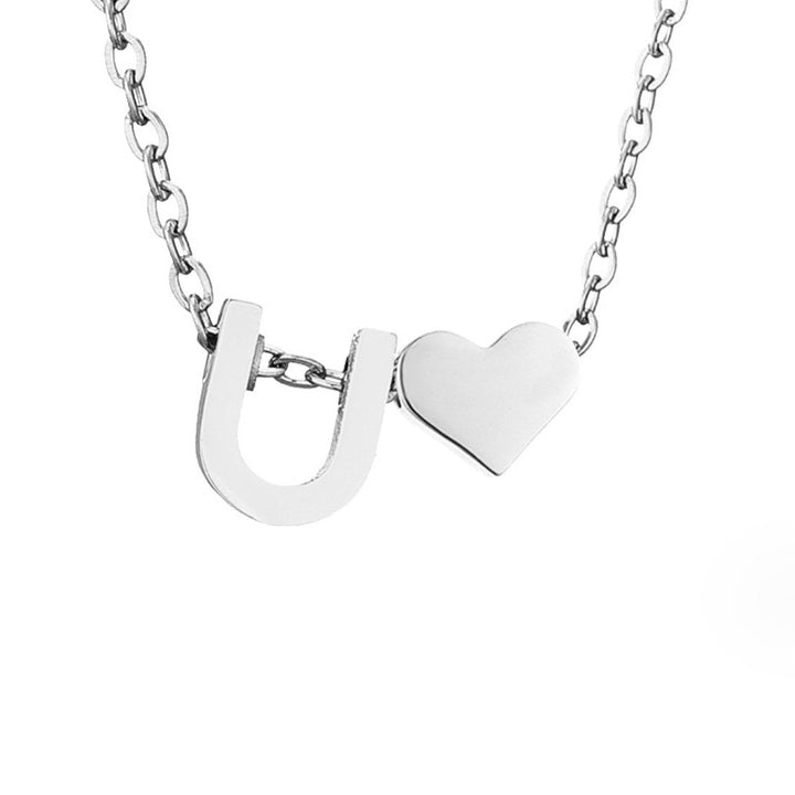 Collar de Iniciales Atemporales con Charm de Corazón