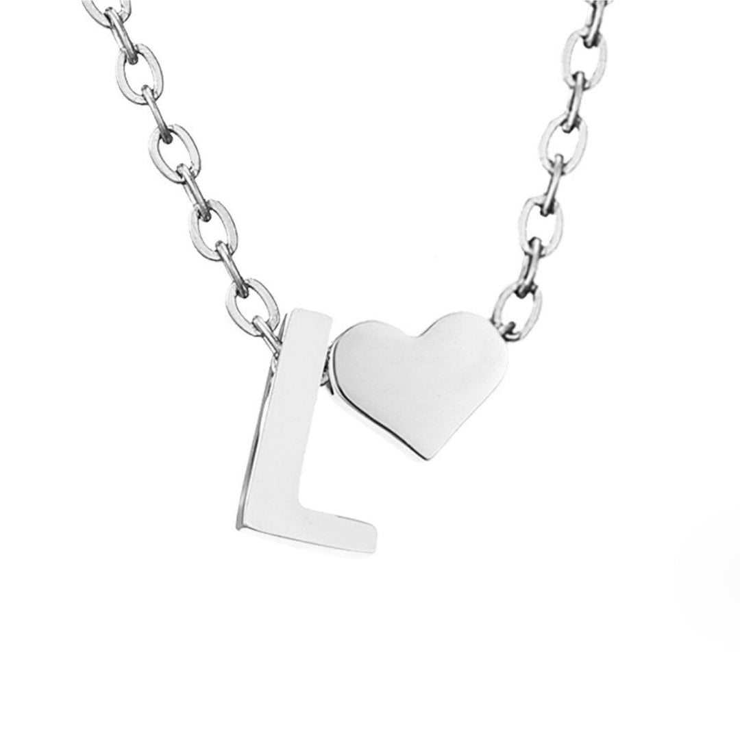 Collar de Iniciales Atemporales con Charm de Corazón