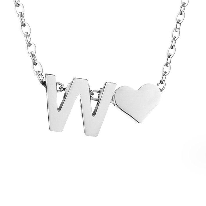 Collar de Iniciales Atemporales con Charm de Corazón