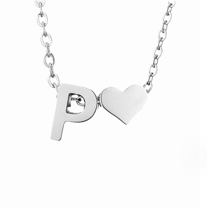 Collar de Iniciales Atemporales con Charm de Corazón