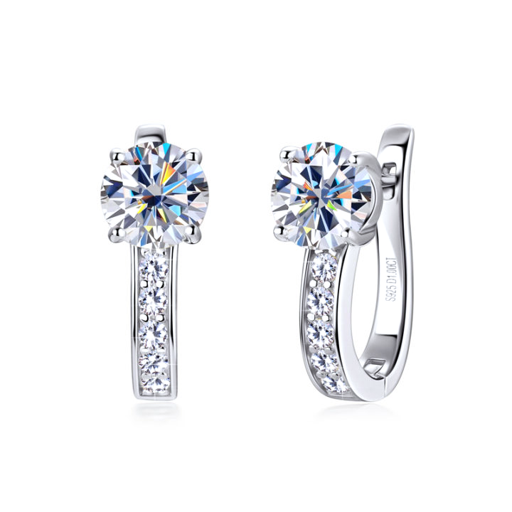 Pendientes Huggie de Canal de Color oro Elegantes