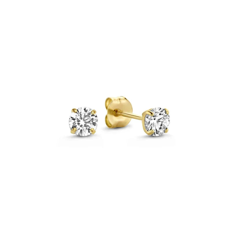 Conjunto de Pendientes de Piedra Color oro Larmes de Lune