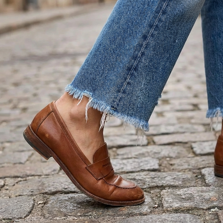 Jeans Rectos Cortos Retro para Mujer (8)