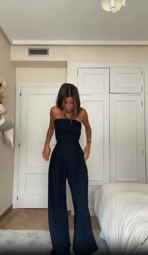 Jumpsuit Mujer Ajustado Elegante en Negro 5