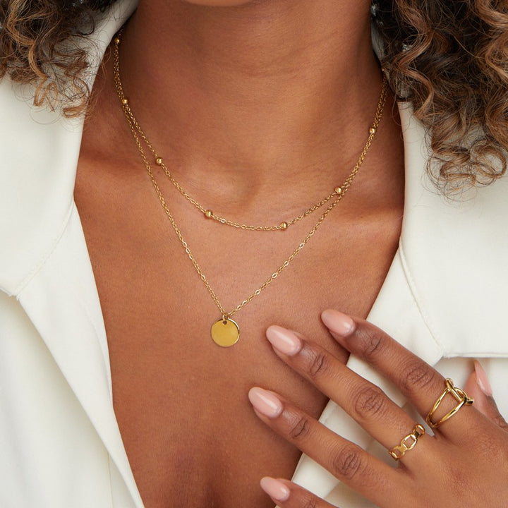 Collar de capas con colgante