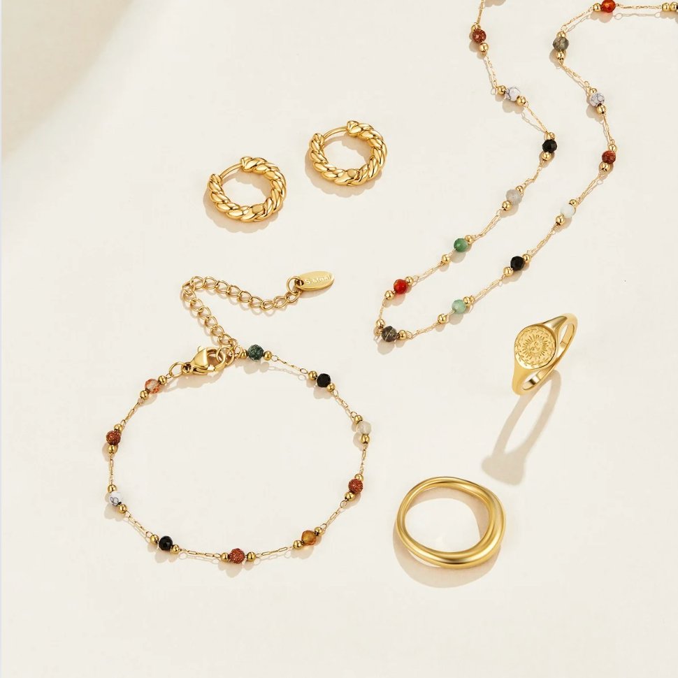 Collar de piedra minimalista