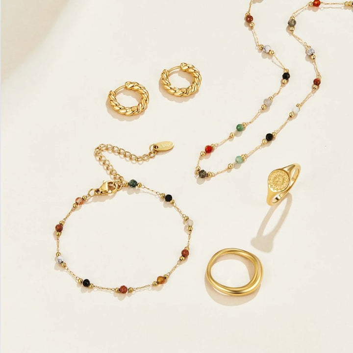 Collar de piedra minimalista