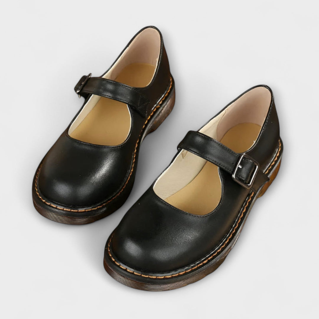 Mary Janes Ortopédicas Clásicas Vintage en Negro