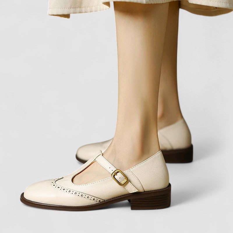 Mary Janes Ortopédicos para Comodidad Diaria en Beige