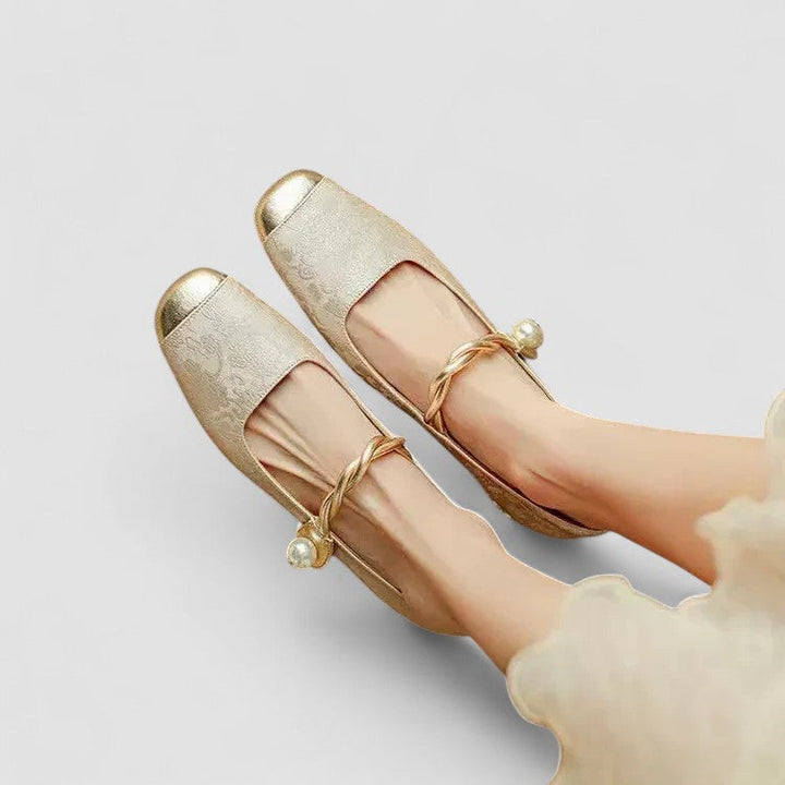 Mujer Mary Janes Ortopédicas Vintage en Beige