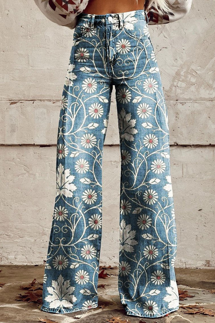 Mujer Pantalones Vintage Boho de Verano