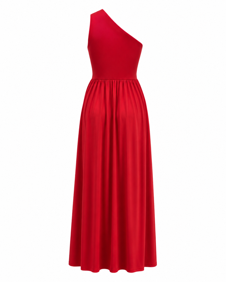 Mujer Vestido de Cóctel Maxi Asimétrico (6)