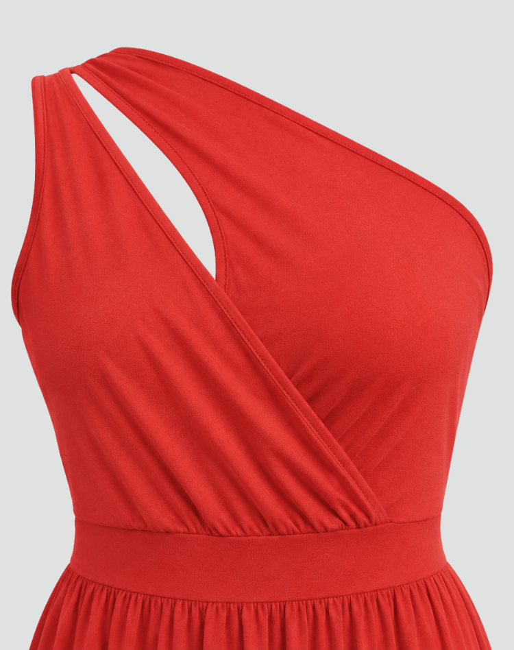 Mujer Vestido de Cóctel Maxi Asimétrico (9)
