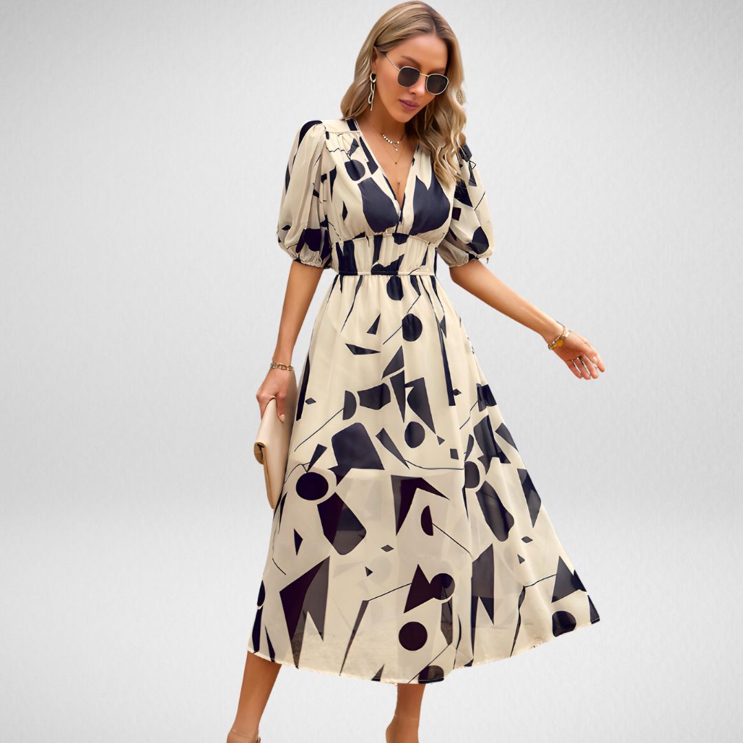Mujer Vestido Maxi de Verano en Aprikose
