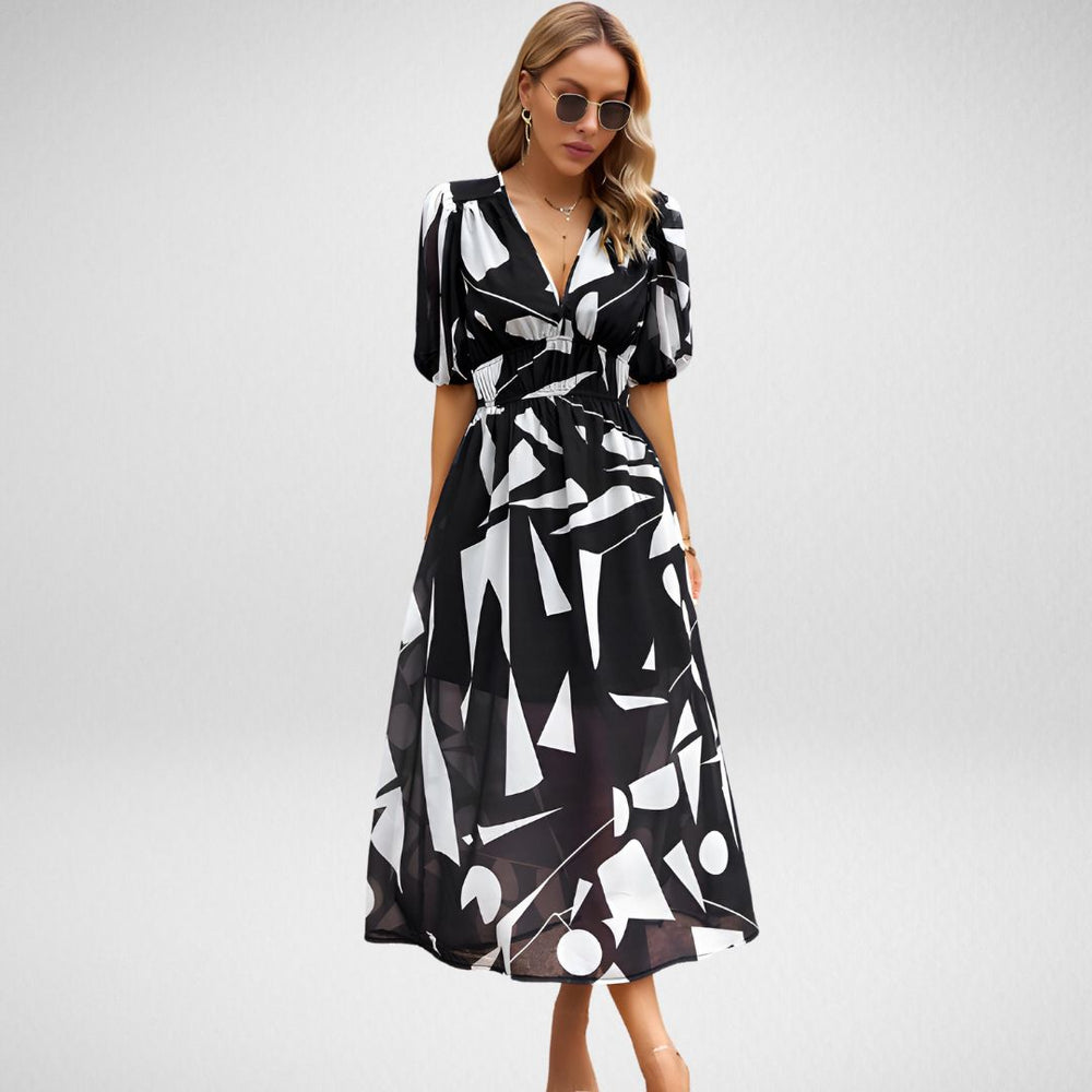 Mujer Vestido Maxi de Verano en Negro