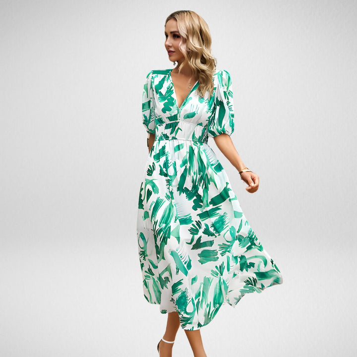 Mujer Vestido Maxi de Verano en Verde claro