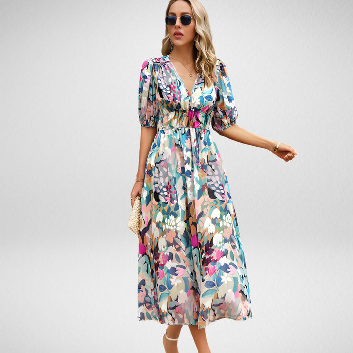 Mujer Vestido Maxi de Verano en Verde