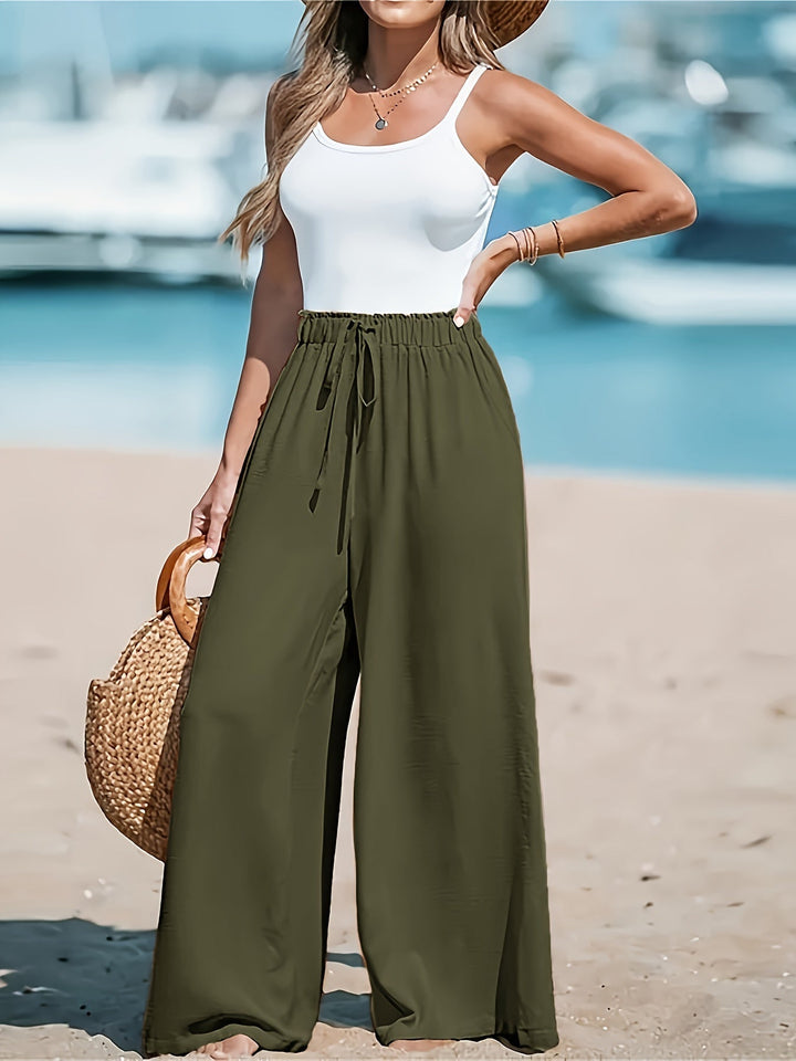 Pantalones Anchos Elegantes de Talle Alto (10)