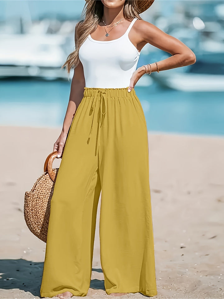 Pantalones Anchos Elegantes de Talle Alto (11)