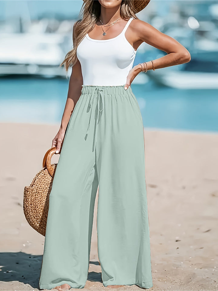 Pantalones Anchos Elegantes de Talle Alto (8)