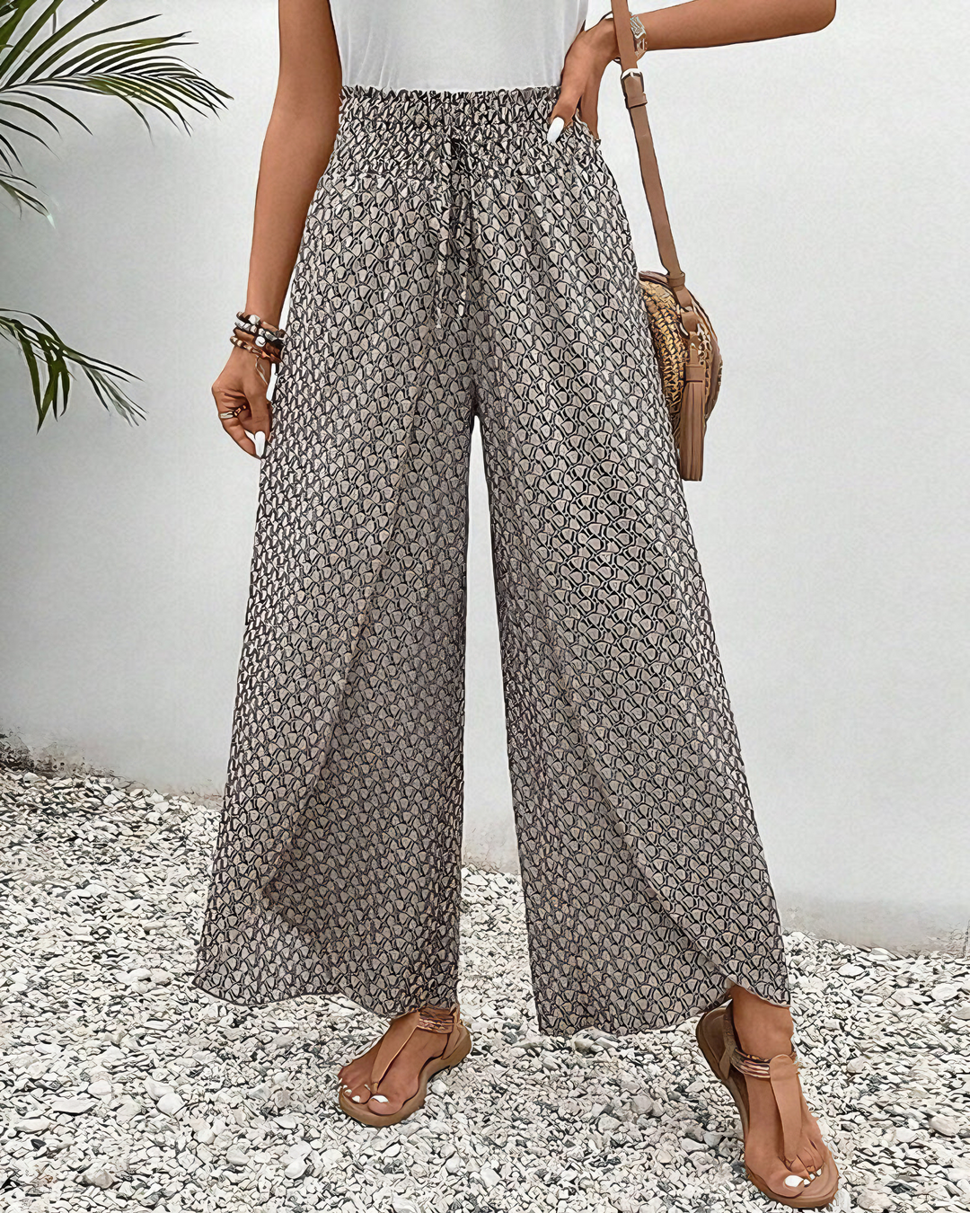 Pantalones Anchos Elegantes Respirables