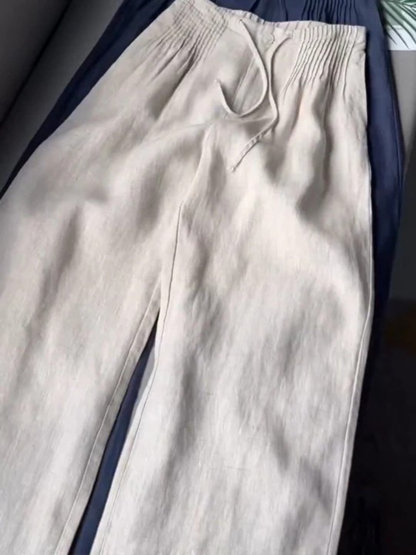 Pantalones Anchos Versátiles de Verano en Aprikose