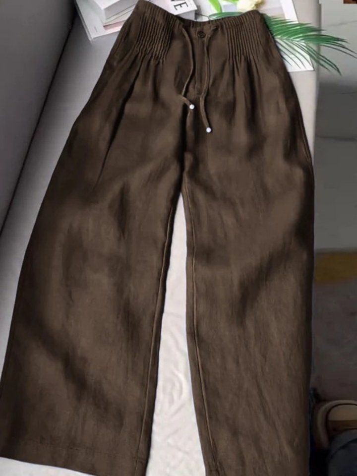Pantalones Anchos Versátiles de Verano en Kaffeebraun