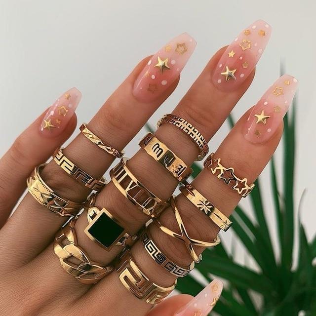 Conjunto de Anillos Único: 8 a 12 Piezas