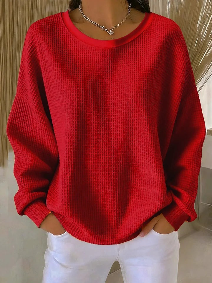 Pullover Suave Acogedor en Rojo