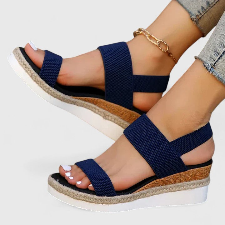 Sandalias Cómodas de Plataforma para Mujer Verano en Azul