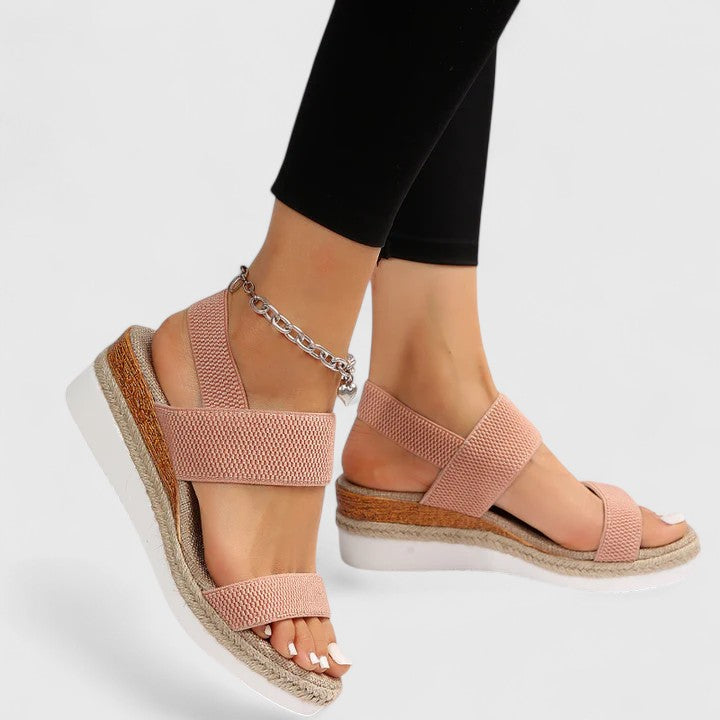 Sandalias Cómodas de Plataforma para Mujer Verano en Rosa